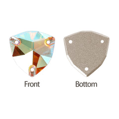 Crystal Sun Trilliant Shape High Quality Glass Sew-on Rhinestones WholesaleRhinestone