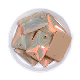 Silk AM Rectangle Shape High Quality Glass Sew-on Rhinestones WholesaleRhinestone