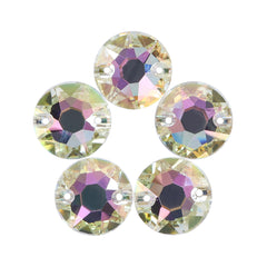 Luminous Green XIRIUS Round Shape High Quality Glass Sew-on Rhinestones WholesaleRhinestone