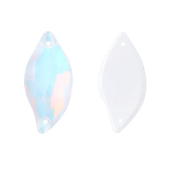 Crystal AM Diamond Leaf Shape High Quality Glass Sew-on Rhinestones WholesaleRhinestone