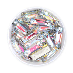 Light Crystal AB Cosmic Baguette Shape High Quality Glass Sew-on Rhinestones WholesaleRhinestone