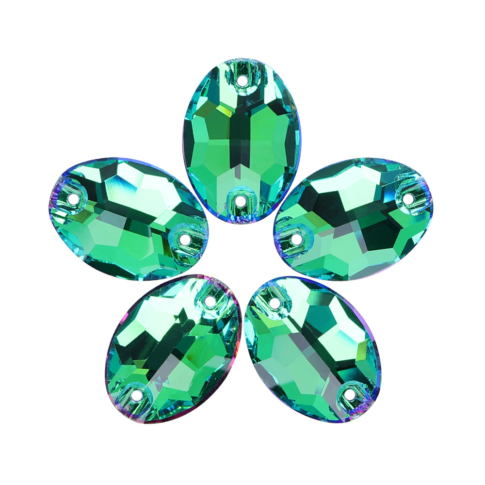 Sphinx Oval Shape High Quality Glass Sew-on Rhinestones WholesaleRhinestone