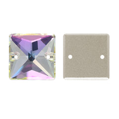 Luminous Green Square Shape High Quality Glass Sew-on Rhinestones WholesaleRhinestone
