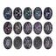 Mixed Colors Oval Shape Hematite Plated High-Quality Sew-on Alloy Charms Inlaid Cubic Zirconia WholesaleRhinestone