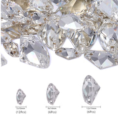 Mixed Sizes Crystal Galactic Shape High Quality Glass Sew-on Rhinestones WholesaleRhinestone