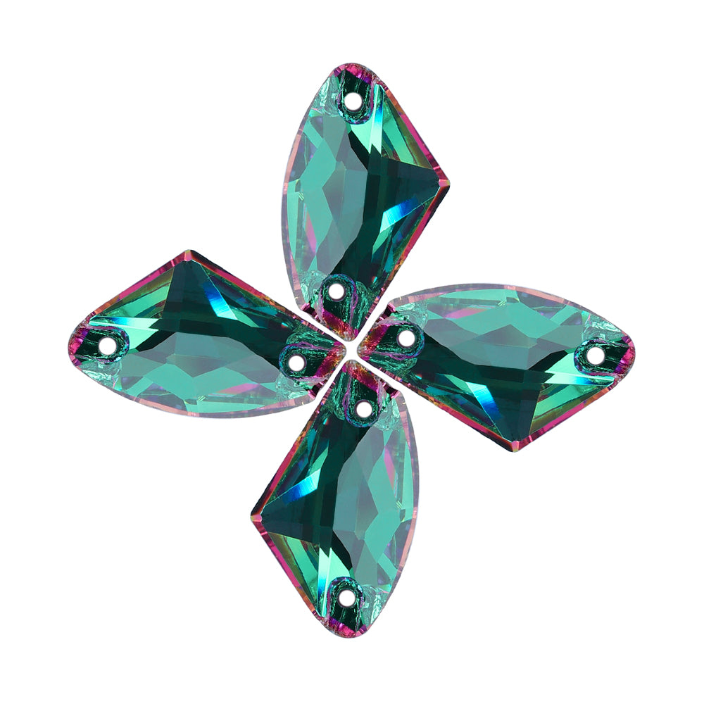 Heliotrope Galactic Shape High Quality Glass Sew-on Rhinestones WholesaleRhinestone