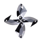 Jet Metallic Silver Galactic Shape High Quality Glass Sew-on Rhinestones WholesaleRhinestone