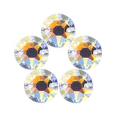 Kevyt kristalli ab xirius pyöreä muotoinen korkealaatuinen lasi-ompelut strassit