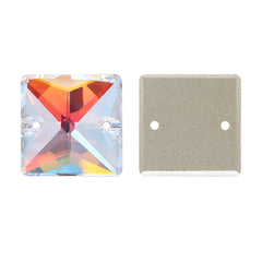 Light Crystal AB Square Shape High Quality Glass Sew-on Rhinestones WholesaleRhinestone