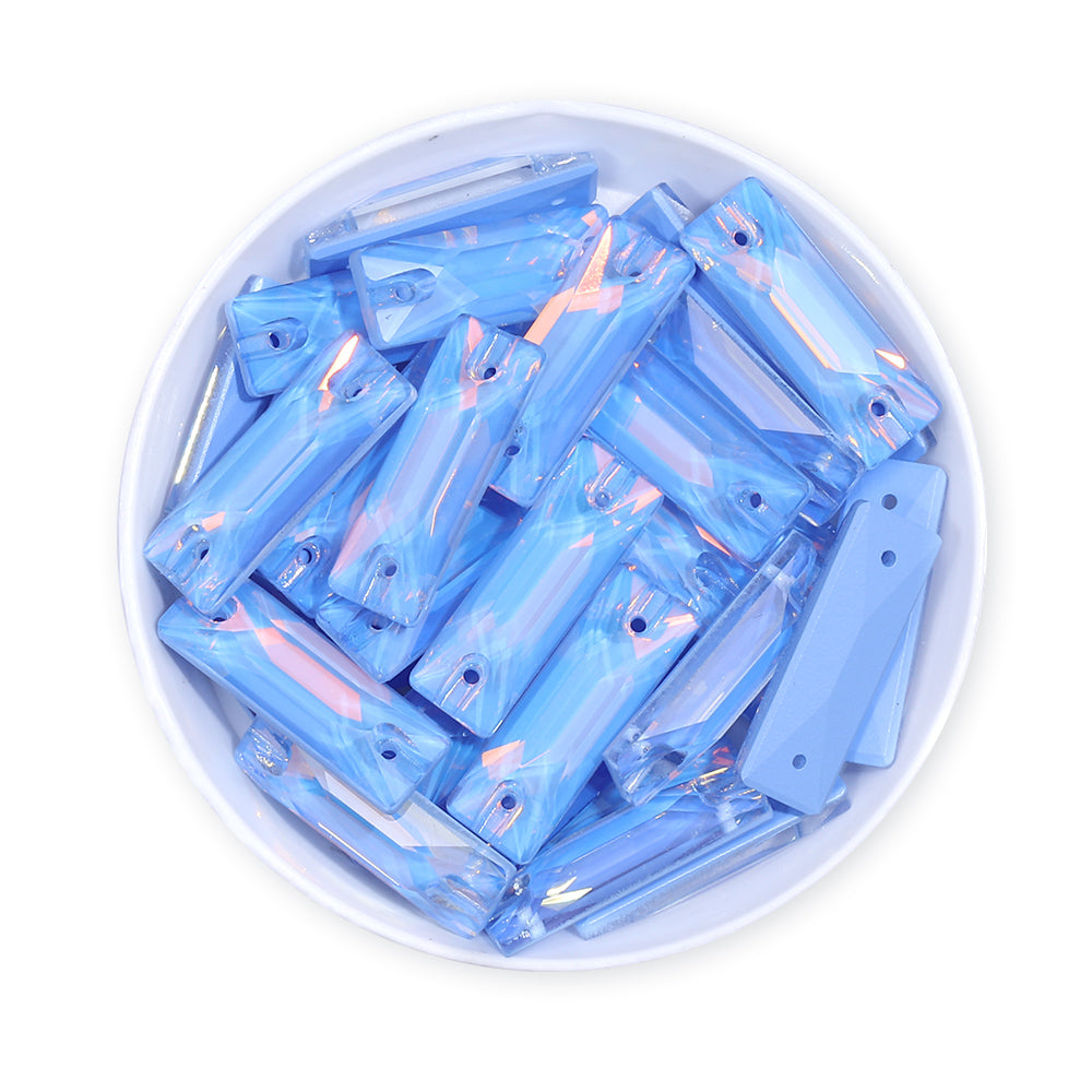 Light Sapphire AM Cosmic Baguette Shape High Quality Glass Sew-on Rhinestones WholesaleRhinestone