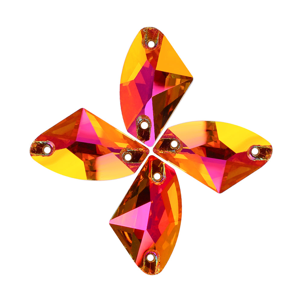 Astral Pink Galactic Shape High Quality Glass Sew-on Rhinestones WholesaleRhinestone