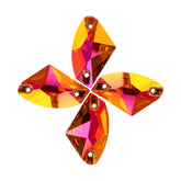 Astral Pink Galactic Shape High Quality Glass Sew-on Rhinestones WholesaleRhinestone