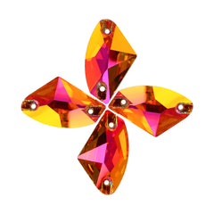 Astral Pink Galactic Shape High Quality Glass Sew-on Rhinestones WholesaleRhinestone