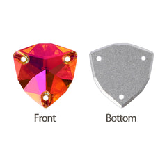 Astral Pink Trilliant Shape High Quality Glass Sew-on Rhinestones WholesaleRhinestone