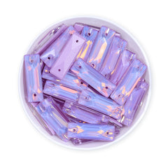 Lavender AM Cosmic Baguette Shape High Quality Glass Sew-on Rhinestones WholesaleRhinestone