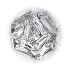 Silver Shade Cosmic Baguette Shape High Quality Glass Sew-on Rhinestones WholesaleRhinestone