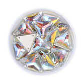 Light Crystal AB Triangle Shape High Quality Glass Sew-on Rhinestones WholesaleRhinestone