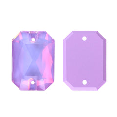 Lavender AM Octagon Shape High Quality Glass Sew-on Rhinestones
