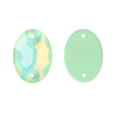 Light Azore AM Oval Shape High Quality Glass Sew-on Rhinestones WholesaleRhinestone