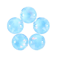 Aquamarine AM XIRIUS Round Shape High Quality Glass Sew-on Rhinestones WholesaleRhinestone