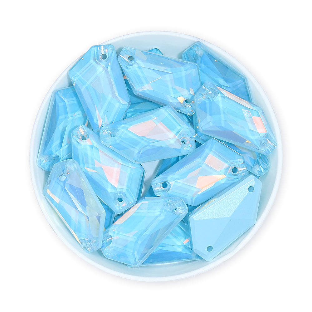 Aquamarine AM De-Art Shape High Quality Glass Sew-on Rhinestones WholesaleRhinestone