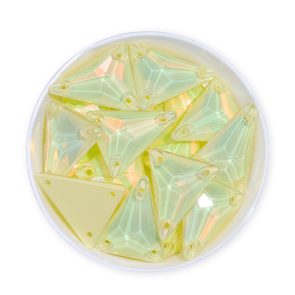 Slim Triangle Shape Jonquil AM High Quality Glass Sew-on Rhinestones WholesaleRhinestone