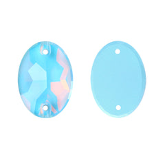 Aquamarine AM Oval Shape High Quality Glass Sew-on Rhinestones WholesaleRhinestone