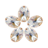 Golden Shadow Oval Shape High Quality Glass Sew-on Rhinestones WholesaleRhinestone