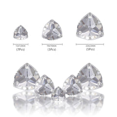 クリスタルトリリアントシェイプ高品質のガラス縫製ラインストーン