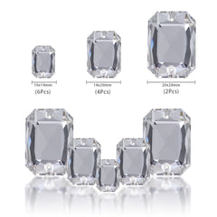 Mixed Sizes Crystal Octagon Shape High Quality Glass Sew-on Rhinestones WholesaleRhinestone