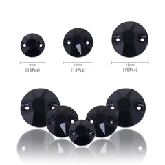 Crystal AB Xirius Round Forme de haute qualité en verre coudre des strass