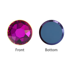 Violet Blue XIRIUS Round Shape High Quality Glass Beveled Flat Back Rhinestones WholesaleRhinestone
