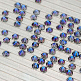 Violet Effect Glass FlatBack Rhinestones Golden Back In Bulk WholesaleRhinestone