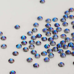 Violet Effect Glass FlatBack Rhinestones Golden Back In Bulk WholesaleRhinestone