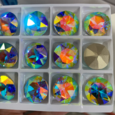 Aquamarine Starry Phantom Gemstone Flower Shape High Quality Glass Pointed Back Fancy Rhinestones WholesaleRhinestone