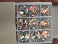 New colors Rivoli Shape High Quality Glass Pointed Back Fancy Rhinestones WholesaleRhinestone