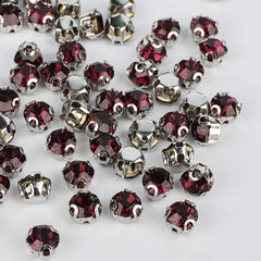 Amethyst Sewing 3D Claw Rhinestones Silver Base WholesaleRhinestone