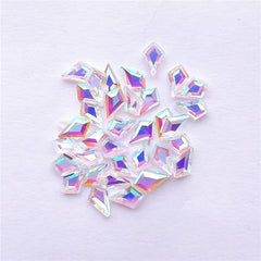 Arrow Shape Crystal AB Unfoiled Flat Back Fancy Rhinestones WholesaleRhinestone