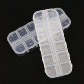 Clear Jewelry Rhinestones Box (5 Pack) Bead Storage Organizer, 12 Compartments Each WholesaleRhinestone