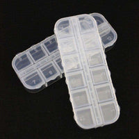 Clear Jewelry Rhinestones Box (5 Pack) Bead Storage Organizer, 12 Compartments Each WholesaleRhinestone