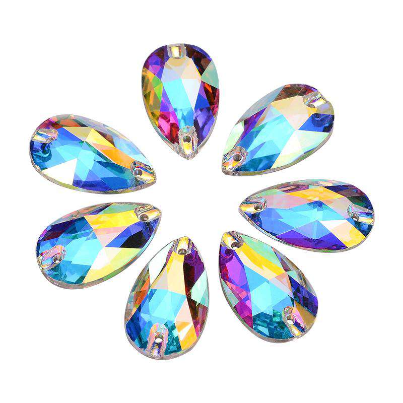 11x18mm Flatback Drop Shape Crystal Beeds Rhinestones for Clothing Sew On  Garment Shoes Bags Decoration Stone Strass