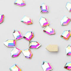 Pentagon Shape Crystal AB Flat Back Fancy Rhinestones WholesaleRhinestone