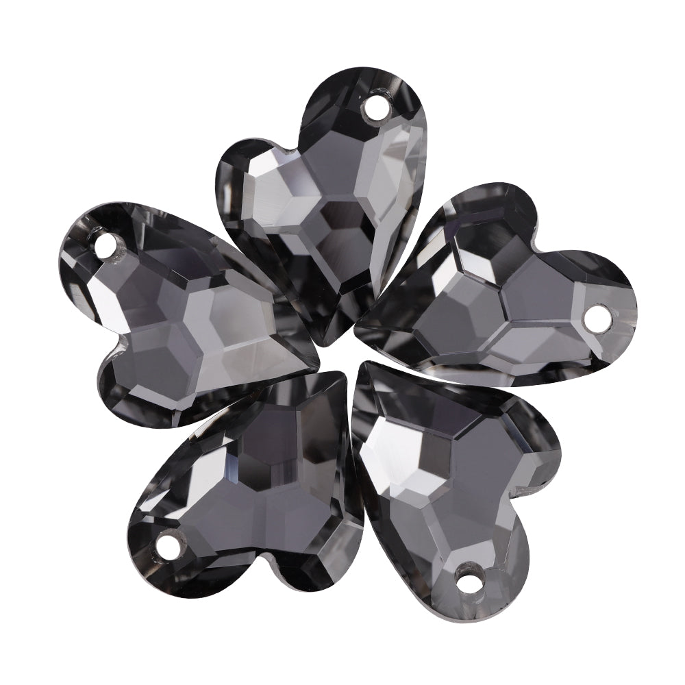 Silver Night Devoted 2 U Heart High Quality Glass Rhinestone Pendant WholesaleRhinestone