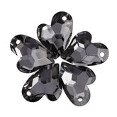 Silver Night Devoted 2 U Heart High Quality Glass Rhinestone Pendant WholesaleRhinestone