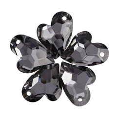 Silver Night Devoted 2 U Heart High Quality Glass Rhinestone Pendant WholesaleRhinestone