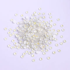 Mocha SS White Glass FlatBack Luminous Rhinestones For Nail Art WholesaleRhinestone