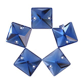 Light Sapphire Square Shape High Quality Glass Sew-on Rhinestones WholesaleRhinestone