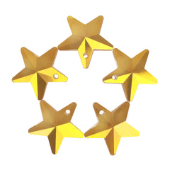 Metallic Sunshine Star Shape High Quality Glass Rhinestone Pendant WholesaleRhinestone