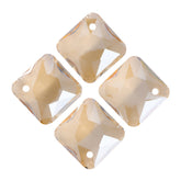 Golden Shadow Princess Cut High Quality Glass Rhinestone Pendant WholesaleRhinestone