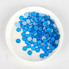 Blue Neon Glass Flat Back No-HotFix Rhinestones 16 Cut Facets WholesaleRhinestone